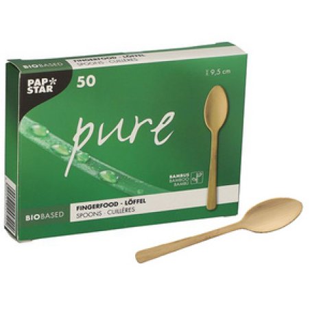PAPSTAR Cuiller Fingerfood "pure", 95 mm, naturel
