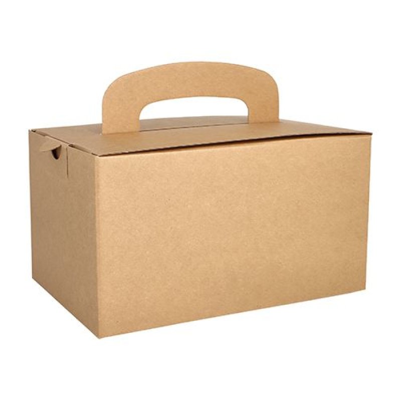 Papstar 88980 boite de stockage de nourriture jetable Carton Marron