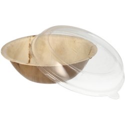 STARPAK Bol en feuille de palmier avec couvercle, 300 ml