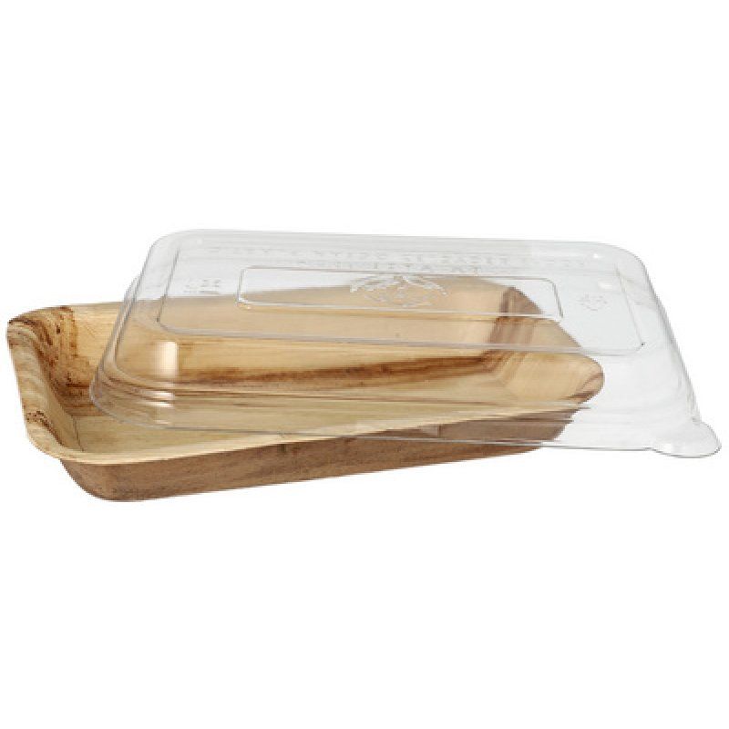 STARPAK Bol en feuille de palmier avec couvercle, 400 ml