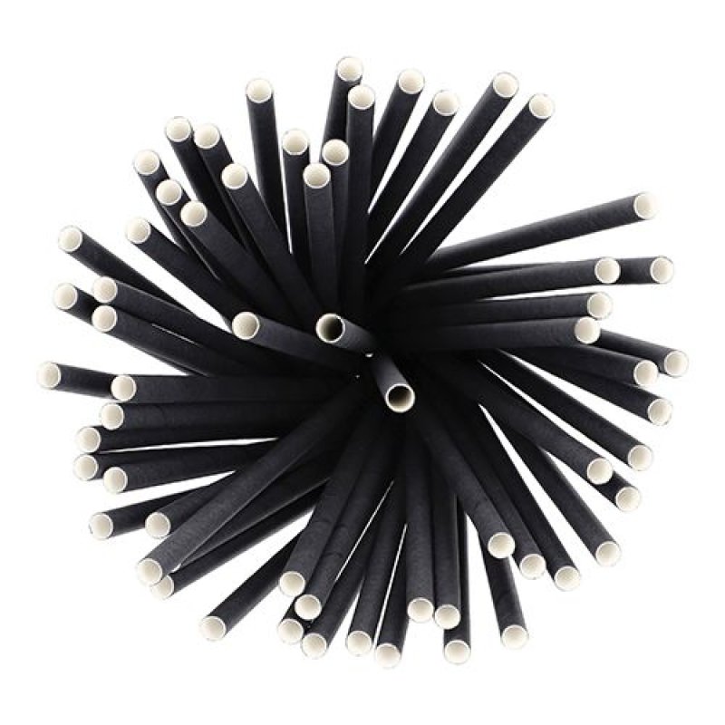Papstar 89092 disposable drinking straws 500 pc(s) Black