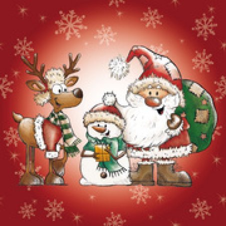 PAPSTAR Serviette à motif de Noël "Happy Santa"