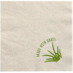 PAPSTAR Serviette de table, 300 x 300 mm, naturel