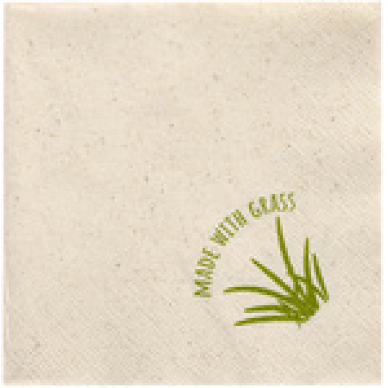 PAPSTAR Serviette coktail, 240 x 240 mm, naturel