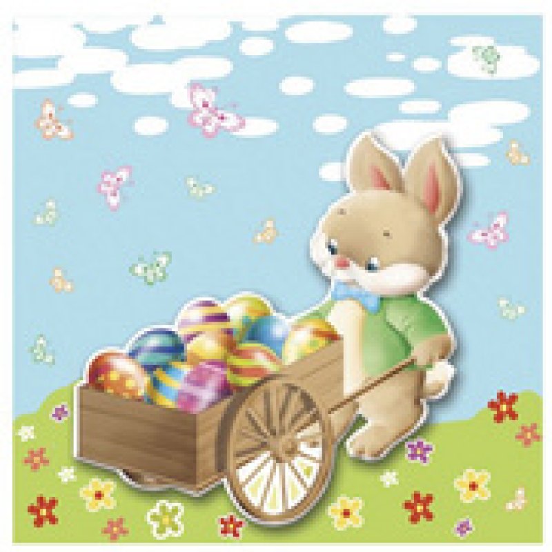 PAPSTAR Serviettes à motif de Pâques "Flowers Splendor"