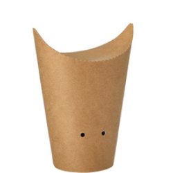 PAPSTAR Etui pour frites, brun, petit