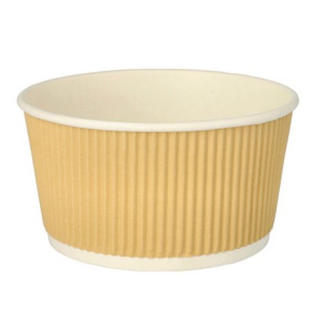 PAPSTAR Gobelet à soupe "pure" Ripple Wall, 720 ml, beige