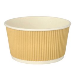 PAPSTAR Gobelet à soupe "pure" Ripple Wall, 520 ml, beige