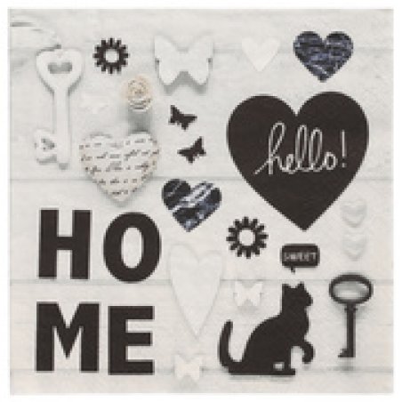 PAPSTAR Serviette à motif "Home", 330 x 330 mm