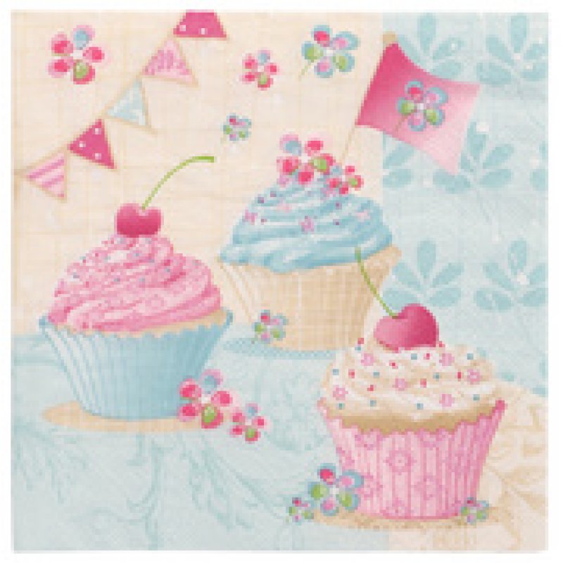 PAPSTAR Serviette à motif "Muffin", 330 x 330 mm