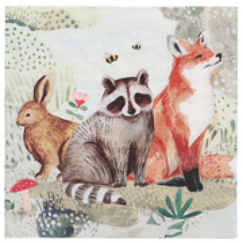 PAPSTAR Serviette à motif "Fox Portrait", 330 x 330 mm