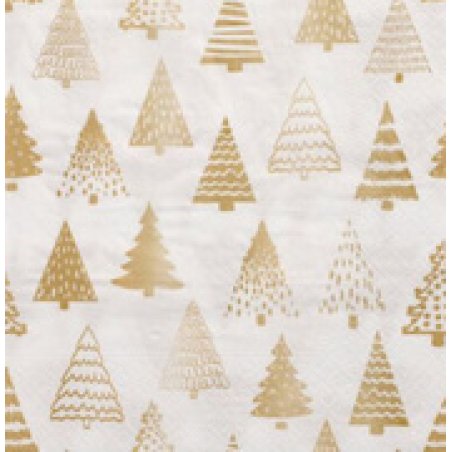 PAPSTAR Serviette à motif de Noël "Pine Forest", argent