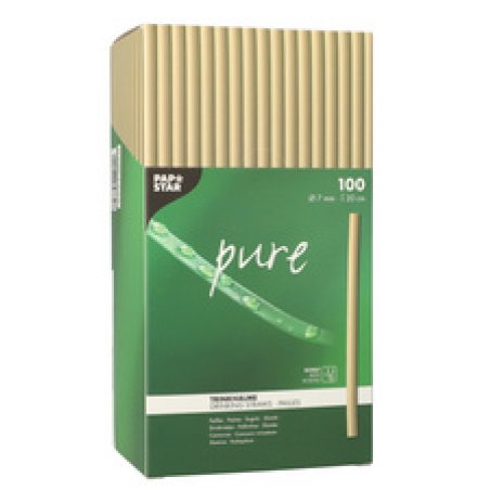 PAPSTAR Paille en roseau "pure", 200 mm, naturel