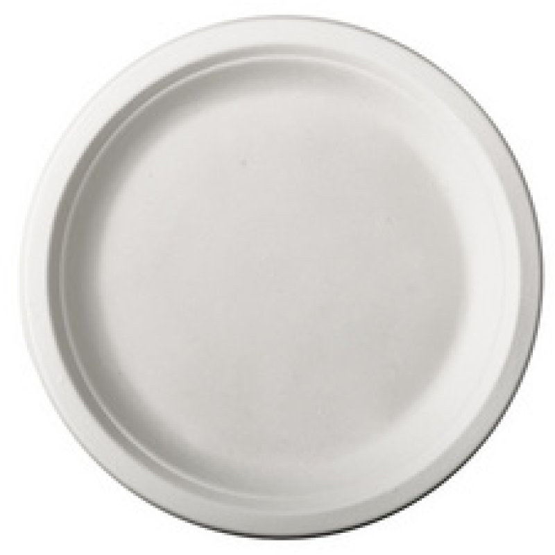 PAPSTAR Assiette en canne à sucre "pure", rond, 230 mm