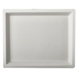 PAPSTAR Zuckerrohr-Teller "pure", eckig, 130 x 260 mm, 50er