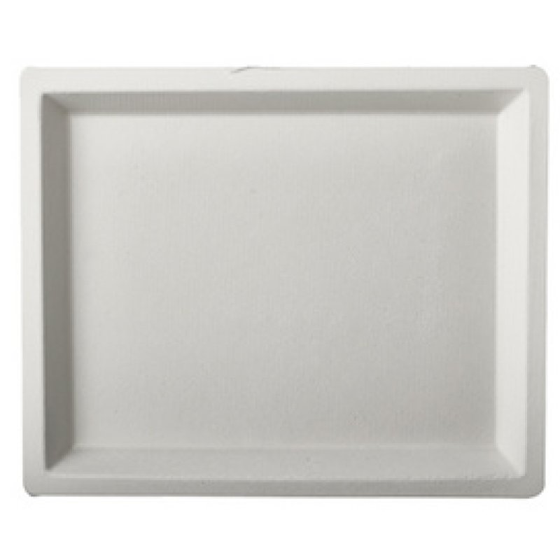 PAPSTAR Zuckerrohr-Teller "pure", eckig, 130 x 260 mm, 50er