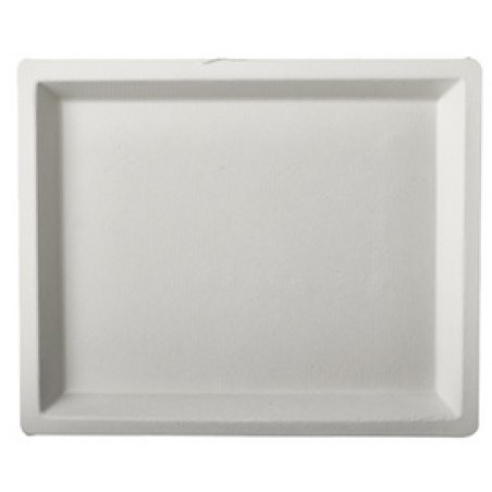 PAPSTAR Zuckerrohr-Teller "pure", eckig, 130 x 260 mm, 50er