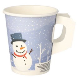 PAPSTAR Gobelet en carton avec anse "Snowtime", 0,2 l
