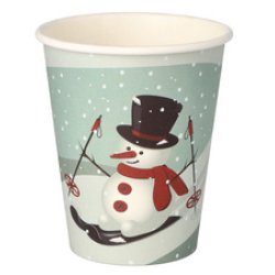 STARPAK Gobelet en carton "Snowman", 0,2 l