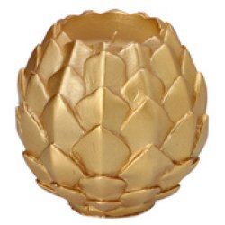 STARPAK Bougie sphérique "Pine Cone", argent