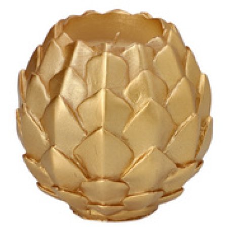 STARPAK Bougie sphérique "Pine Cone", argent