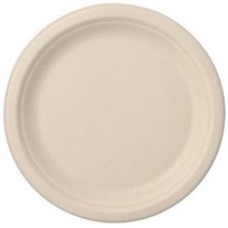 PAPSTAR Assiette en canne à sucre "pure", rond, 230 mm