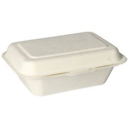 PAPSTAR Boîte à encas en canne à sucre "pure", blanc