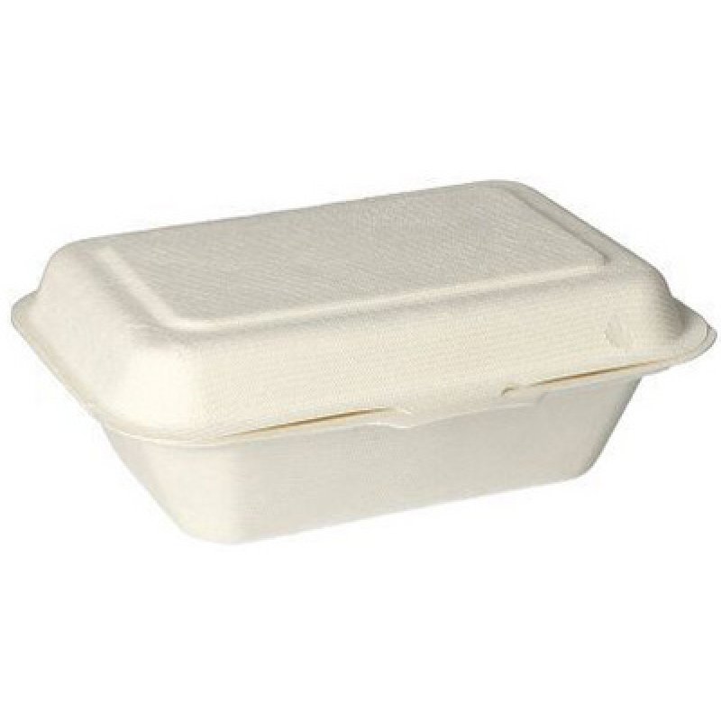 PAPSTAR Boîte à encas en canne à sucre "pure", blanc