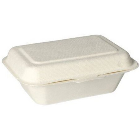 PAPSTAR Boîte à encas en canne à sucre "pure", blanc