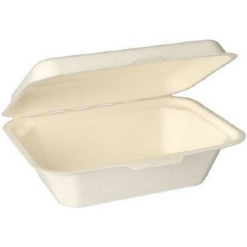 PAPSTAR Boîte à encas en canne à sucre "pure", blanc