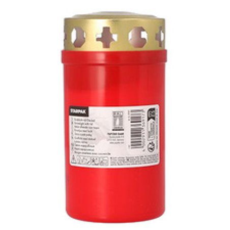 STARPAK Photophore tombal T3, diamètre: 64 mm, rouge