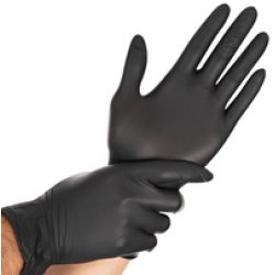 HYGOSTAR Gant en nitrile "DARK", M, noir