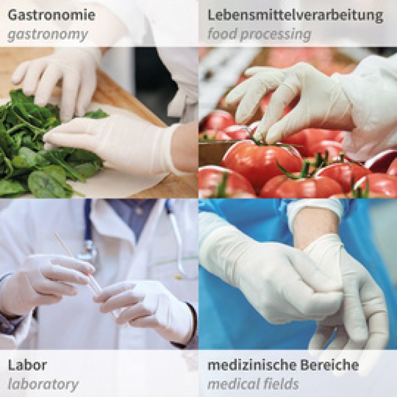 HYGONORM Gants en latex "GRIP LIGHT", M, blanc