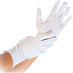 HYGOSTAR Gant en coton Blanc, M, 1 paire, blanc