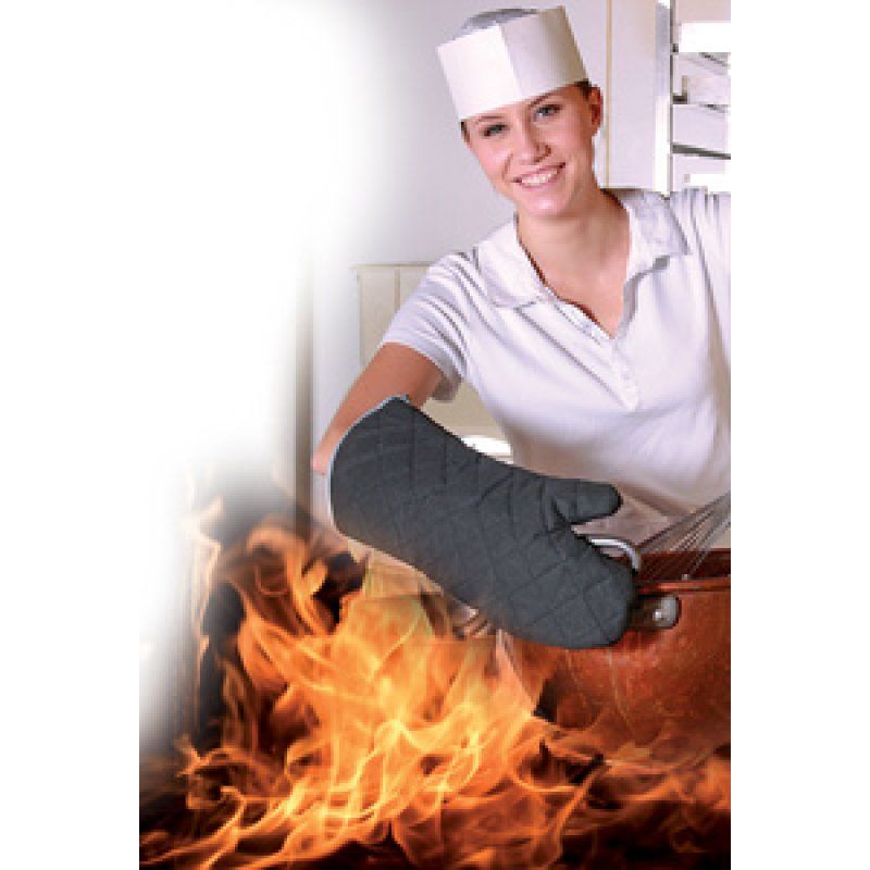 HYGOSTAR Gant de protection thermique "FLAMESTAR", noir