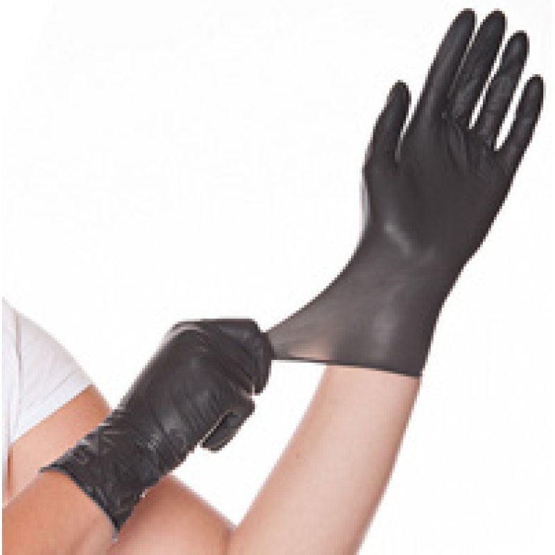 HYGOSTAR Gants latex "DIABLO", L, noir