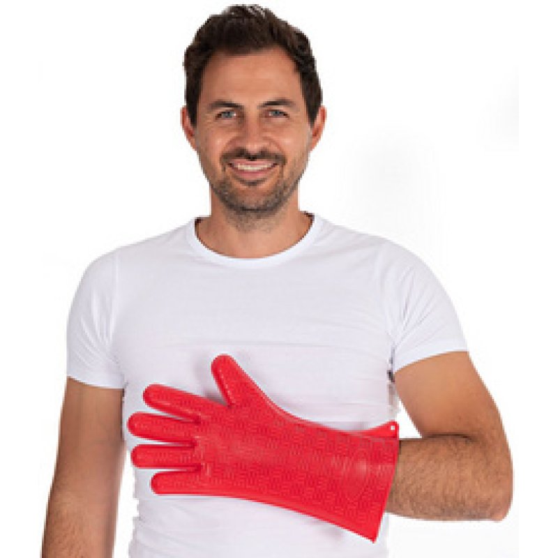 HYGOSTAR Gant en silicone "HEATBLOCKER", rouge