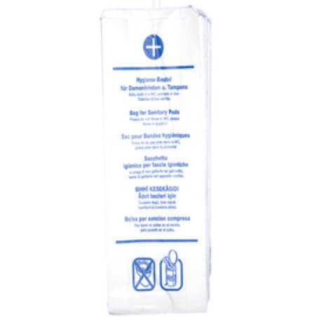 HYGOSTAR Sac hygiénique en papier, imprimé, blanc
