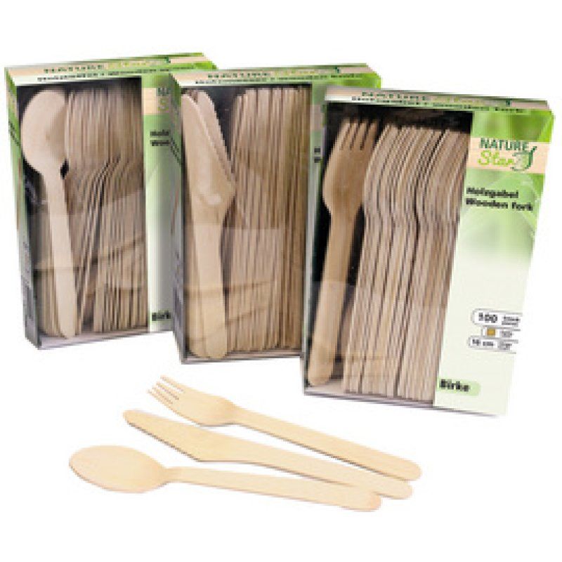 STOCK2 - NATURE Star Fourchette en bois, longueur: 160mm