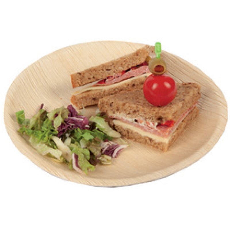 NATURE Star Assiette en feuille de palmier, rond, 200 mm