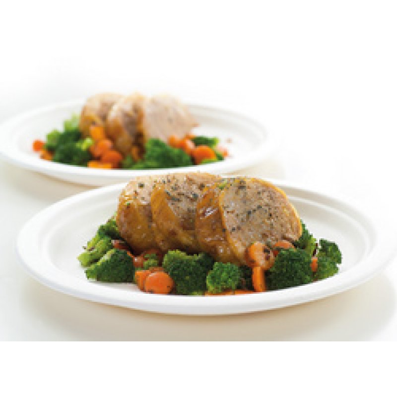 NATURE Star Assiette en canne à sucre, rond, 224 mm, blanc