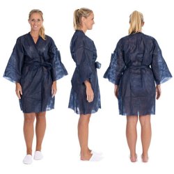 HYGOSTAR Kimono jetable, en non-tissé PP, bleu