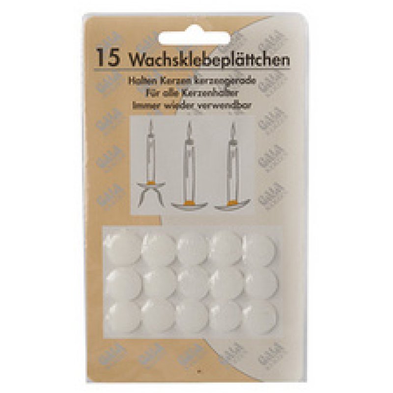 Gala Plaquettes de cire, blanc, diamètre: 15 mm