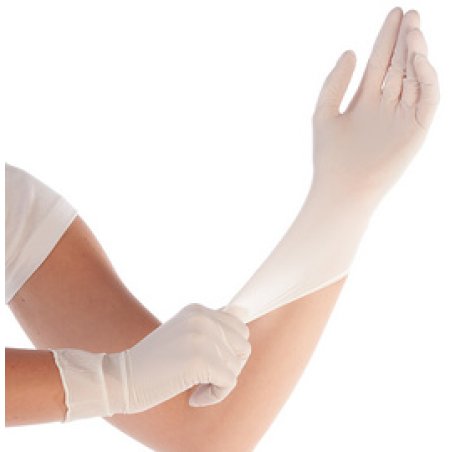 HYGOSTAR Gant synthétique Elastic, M, sans poudre, blanc