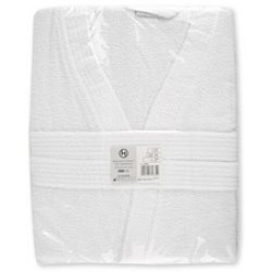 HYGOSTAR Peignoir de bain Kimono, taille M, en coton, blanc