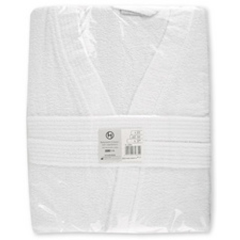 HYGOSTAR Peignoir de bain Kimono, taille M, en coton, blanc