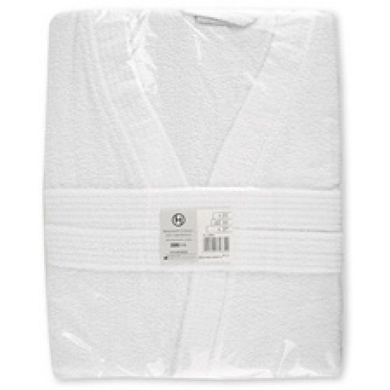 HYGOSTAR Peignoir de bain Kimono, taille XL, en coton, blanc