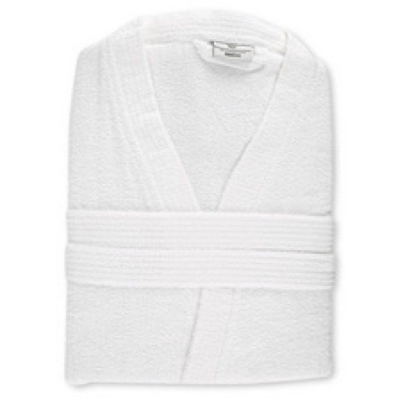 HYGOSTAR Peignoir de bain Kimono, taille XL, en coton, blanc