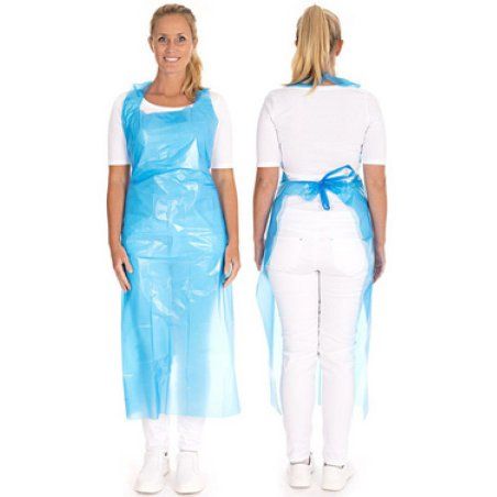 HYGONORM Tablier jetable LDPE, en bloc, 33 my, blanc