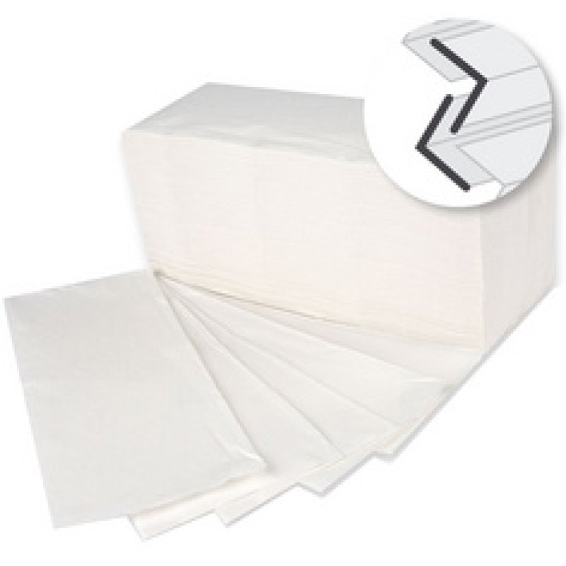 HYGOCLEAN Essuie-mains, 250 x 210 mm, pliage V/ZZ, blanc